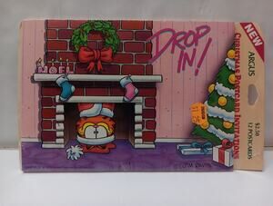 1978 GARFIELD CHRISTMAS PARTY POSTCARD INVITATIONS SEALED
